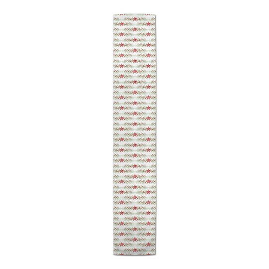Star Holly Pattern Poly Twill Table Runner
